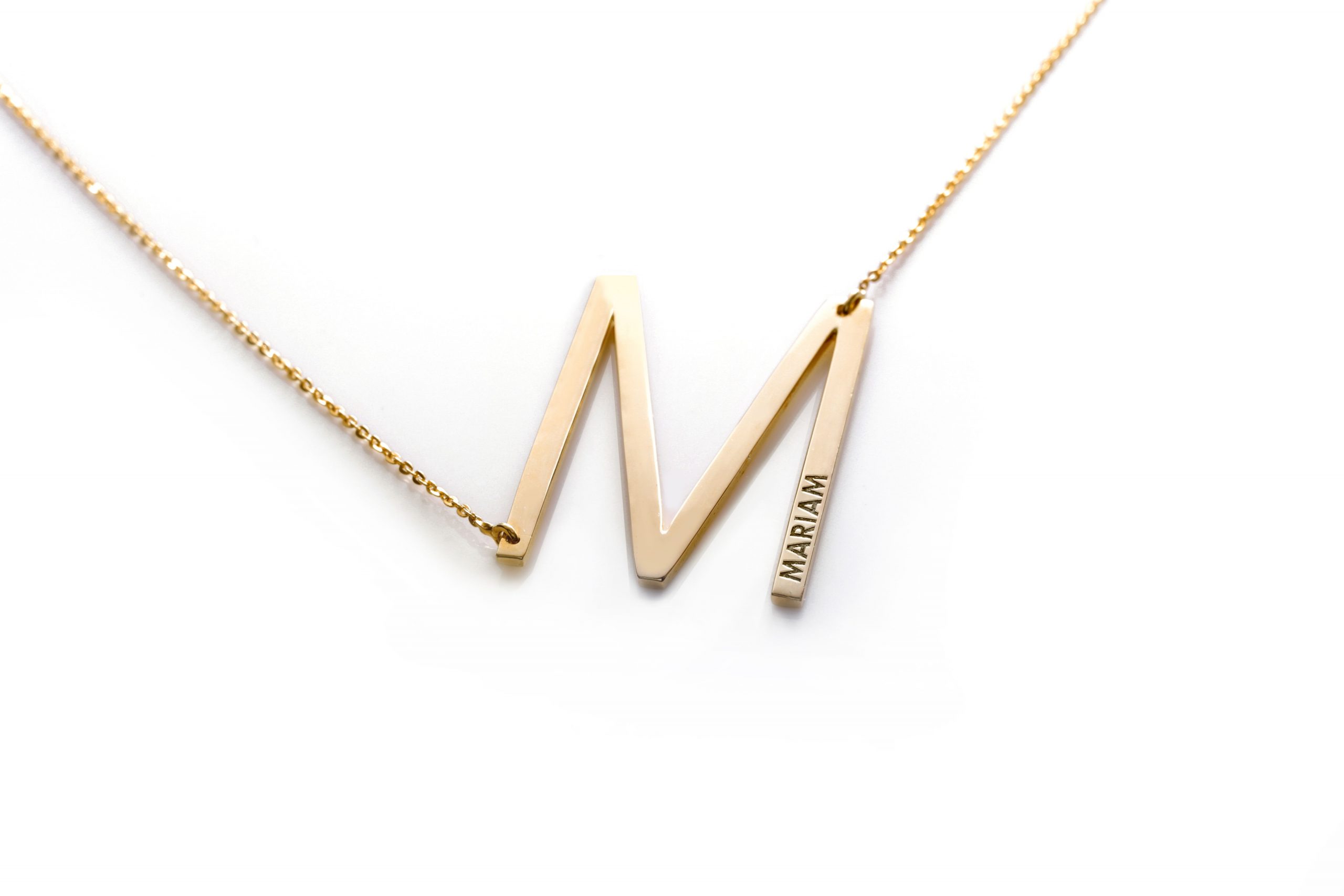 xl initial necklace