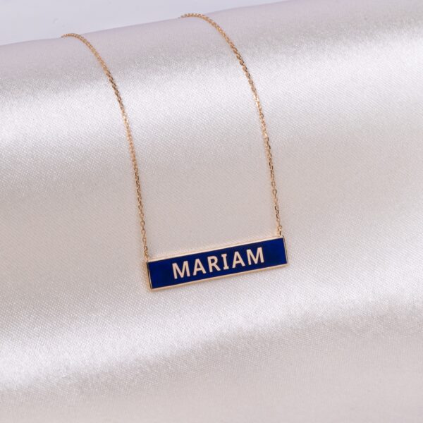 Enamel Name Plate Necklace